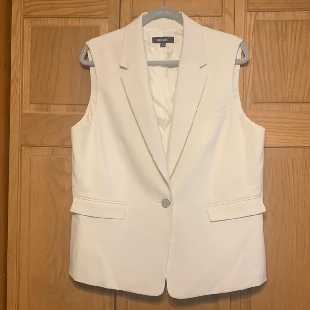 New without Tags Nine West White Blazer Vest